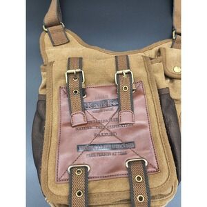 Kaukko Tactical Crossbody / Military Sling Messenger Bag 100% Cotton Leather Acc